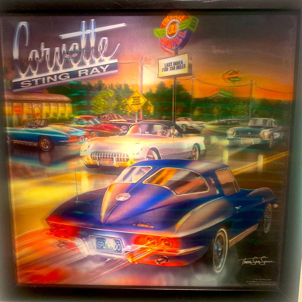 🆕 Corvette Stingray Framed 3D Photo